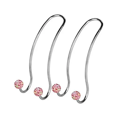 SAVORI Auto Hooks Bling Car Hangers Organizer Seat Headrest Hooks Strong and Durable Backseat Hanger Storage Universal for SUV Truck Vehicle 2 Pack (Pink) - 1