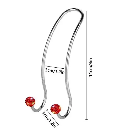 SAVORI Auto Hooks Bling Car Hangers Organizer Seat Headrest Hooks Strong and Durable Backseat Hanger Storage Universal for SUV Truck Vehicle 2 Pack (Red) - SAVORI (1)