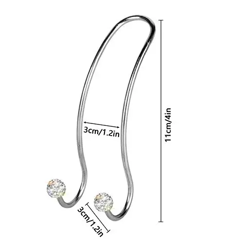 SAVORI Auto Hooks Bling Car Hangers Organizer Seat Headrest Hooks Strong and Durable Backseat Hanger Storage Universal for SUV Truck Vehicle 2 Pack (White) - 2