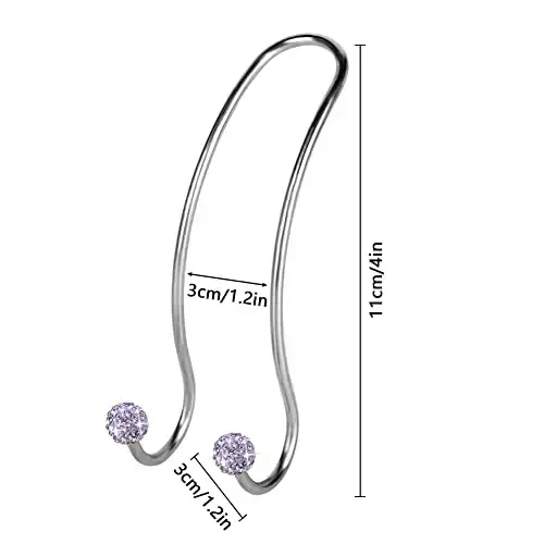 SAVORI Автомобильные Крючки Блестящие Автомобильные Вешалки Органайзер Крючки Подголовника Сиденья Прочные и Долговечные Вешалки на Спинку Сиденья Универсальные для Внедорожников Грузовиков 2 Шт (Светло-Фиолетовый) - 6