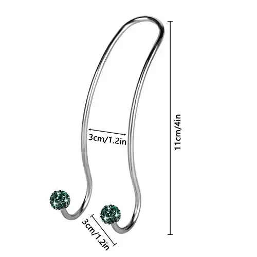 SAVORI Auto Hooks Bling Car Hangers Organizer Seat Headrest Hooks Strong and Durable Backseat Hanger Storage Universal for SUV Truck Vehicle 2 Pack (Dark Green) - 6