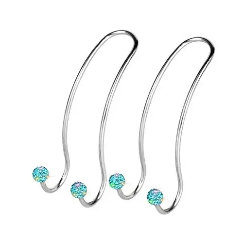 SAVORI Auto Hooks Bling Car Hangers Organizer Seat Headrest Hooks Strong and Durable Backseat Hanger Storage Universal for SUV Truck Vehicle 2 Pack (Sky Blue) - 1