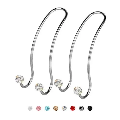 SAVORI Auto Hooks Bling Car Hangers Organizer Seat Headrest Hooks Strong and Durable Backseat Hanger Storage Universal for SUV Truck Vehicle 2 Pack (White) - 1