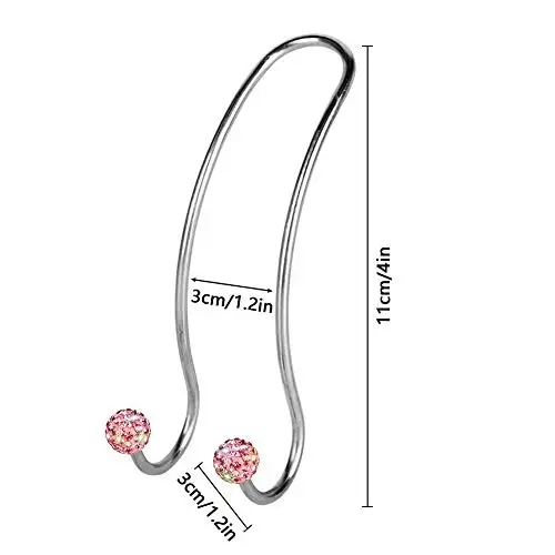 SAVORI Auto Hooks Bling Car Hangers Organizer Seat Headrest Hooks Strong and Durable Backseat Hanger Storage Universal for SUV Truck Vehicle 2 Pack (Pink) - SAVORI (1)