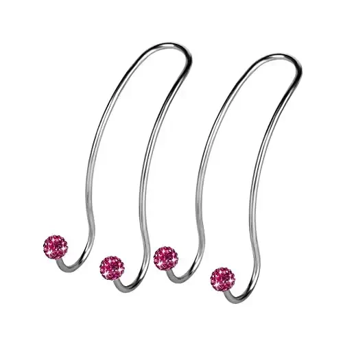 SAVORI Auto Hooks Bling Car Hangers Organizer Seat Headrest Hooks Strong and Durable Backseat Hanger Storage Universal for SUV Truck Vehicle 2 Pack (Fuchsia) - SAVORI