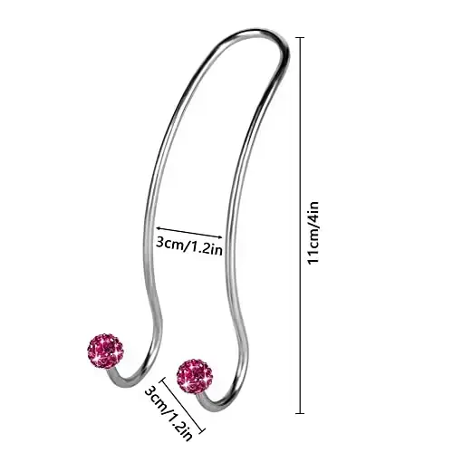 SAVORI Auto Hooks Bling Car Hangers Organizer Seat Headrest Hooks Strong and Durable Backseat Hanger Storage Universal for SUV Truck Vehicle 2 Pack (Fuchsia) - 6