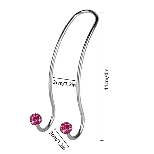 SAVORI Auto Hooks Bling Car Hangers Organizer Seat Headrest Hooks Strong and Durable Backseat Hanger Storage Universal for SUV Truck Vehicle 2 Pack (Fuchsia) - 6