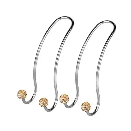 SAVORI Auto Hooks Bling Car Hangers Organizer Seat Headrest Hooks Strong and Durable Backseat Hanger Storage Universal for SUV Truck Vehicle 2 Pack (Gold) - 1