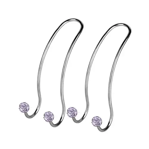SAVORI Auto Hooks Bling Car Hangers Organizer Seat Headrest Hooks Strong and Durable Backseat Hanger Storage Universal for SUV Truck Vehicle 2 Pack (Light Purple) - SAVORI