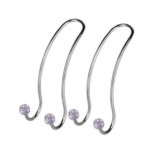 SAVORI Auto Hooks Bling Car Hangers Organizer Seat Headrest Hooks Strong and Durable Backseat Hanger Storage Universal for SUV Truck Vehicle 2 Pack (Light Purple) - SAVORI
