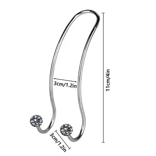 SAVORI Auto Hooks Bling Car Hangers Organizer Seat Headrest Hooks Strong and Durable Backseat Hanger Storage Universal for SUV Truck Vehicle 2 Pack (Gey) - SAVORI (1)