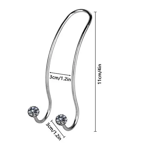 SAVORI Auto Hooks Bling Car Hangers Organizer Seat Headrest Hooks Strong and Durable Backseat Hanger Storage Universal for SUV Truck Vehicle 2 Pack (Gey) - SAVORI (1)