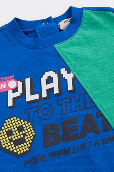 Sax Sweatshirt with Boy Print - 3