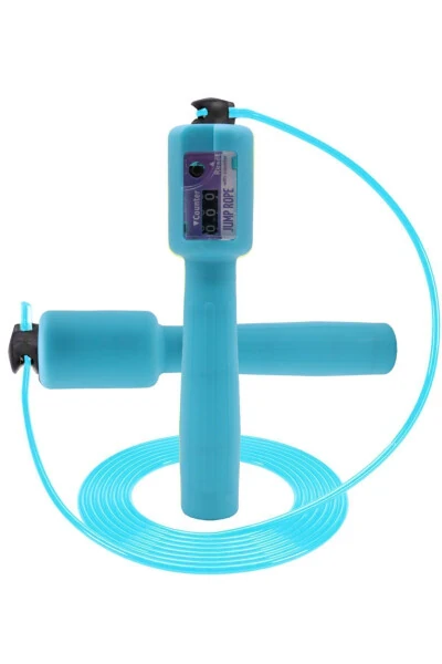 Sayaçlı Uzunluk Ayarlı Göstergeli Mavi Atlama İpi-Mavi. - DELTA (1)