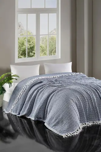 Sayina Modell Indigo Double Pike 1600gr. 200x230cm - Indigo - CASNACK (1)