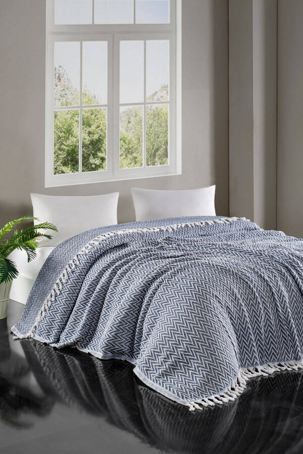 Sayina Model Indigo Double Bed Blanket 1600gr. 200x230cm - 10