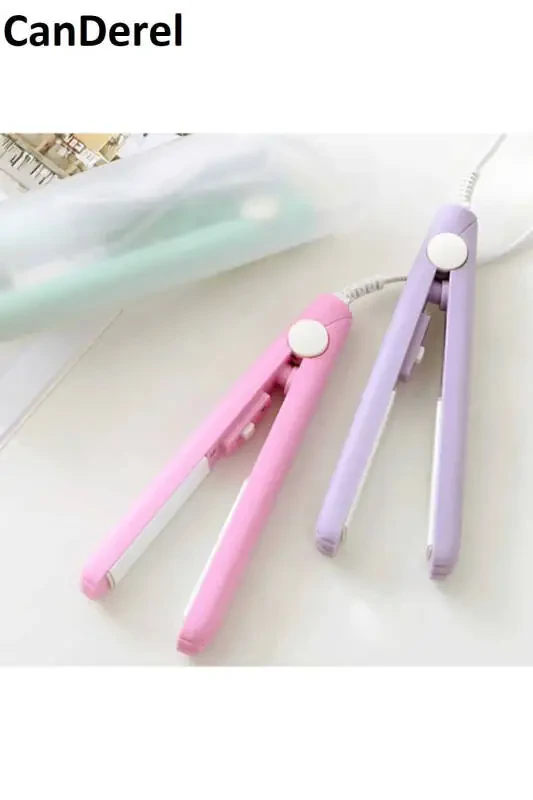 Sayohat uchun mini soch to'g'rilagich keramik uchli to'g'rilagich - 1