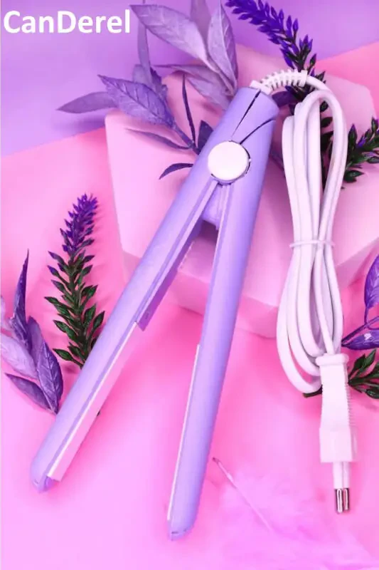 Sayohat uchun mini soch to'g'rilagich keramik uchli to'g'rilagich - 8