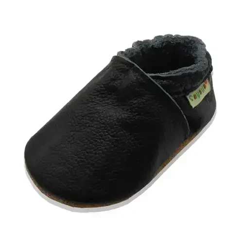 SAYOYO Baby Leather Slippers Toddler Soft Sole Shoes for Boys and Girls First Walker Crib Shoes Infant Moccasins - SAYOYO