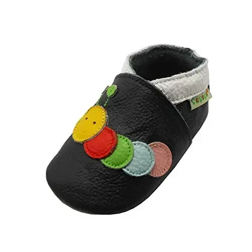 SAYOYO Baby Shoes Soft Leather Sole Infant Toddler Prewalker Shoes - 1