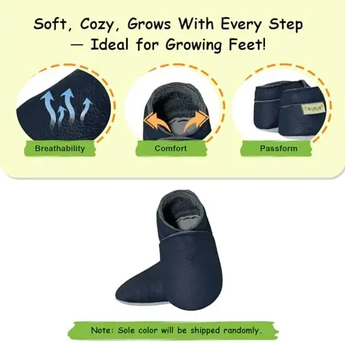 SAYOYO Baby Shoes Soft Leather Sole Infant Toddler Prewalker Shoes - 2