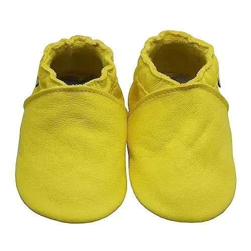 SAYOYO Baby Shoes Soft Leather Sole Infant Toddler Prewalker Shoes - 6