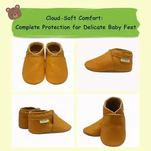 SAYOYO Baby Shoes Soft Leather Sole Infant Toddler Prewalker Shoes - 5