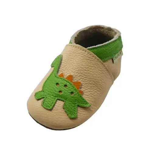 SAYOYO Baby Shoes Soft Leather Sole Infant Toddler Prewalker Shoes - 1