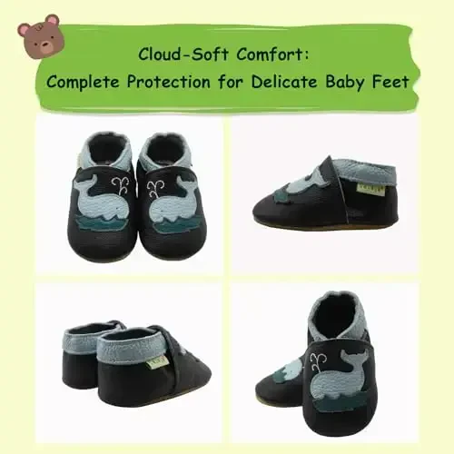 SAYOYO Baby Shoes Yumshoq Charm Teri Oyoq Kiyim Chaqaloq Yigit Prewalker Oyoq Kiyim - 5