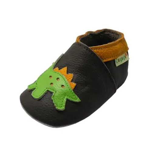 SAYOYO Baby Shoes Soft Leather Sole Infant Toddler Prewalker Shoes - 1