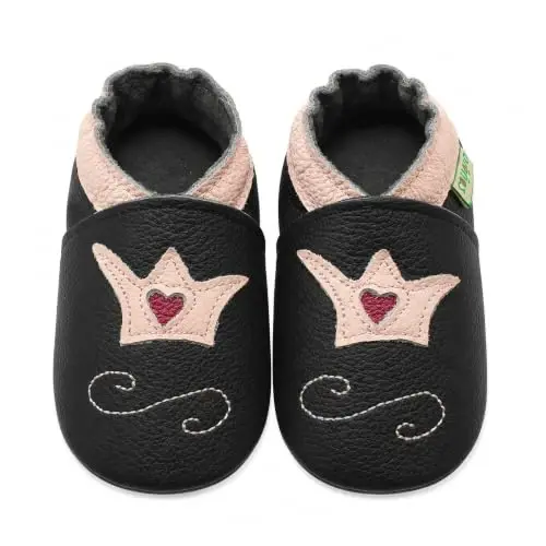 SAYOYO Baby Soft Sole Leather Moccasins Non-Slip Suede Shoes | Breathable genuine leather, non-slip suede sole, stretch elastic ankle. Keeps feet dry & safe. Fits 0-36 months. - 1