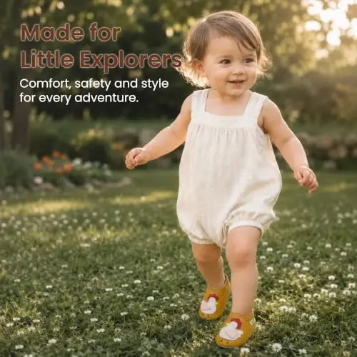 SAYOYO Baby Soft Sole Leather Moccasins Non-Slip Suede Shoes | Breathable genuine leather, non-slip suede sole, stretch elastic ankle. Keeps feet dry & safe. Fits 0-36 months. - 5
