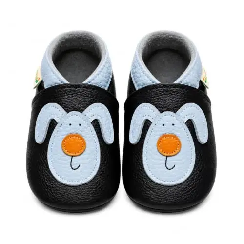 SAYOYO Baby Soft Sole Leather Moccasins Non-Slip Suede Shoes | Breathable genuine leather, non-slip suede sole, stretch elastic ankle. Keeps feet dry & safe. Fits 0-36 months. - 4