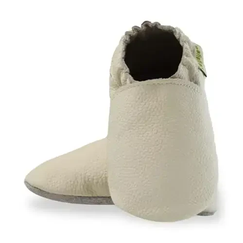 SAYOYO Baby Soft Sole Prewalkers Baby Toddler Shoes Leather Infant Shoes Dark Grey - 6