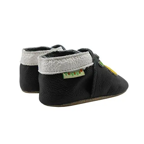 SAYOYO Baby Shoes Soft Leather Sole Infant Toddler Prewalker Shoes - 6