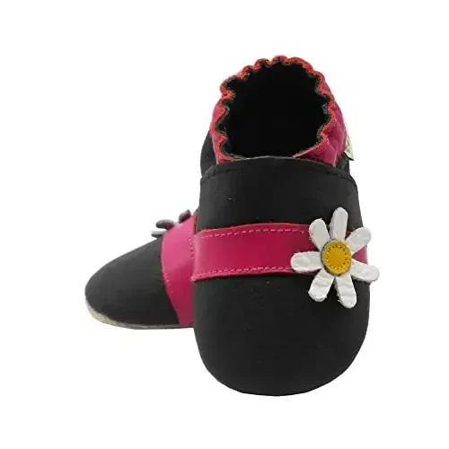 SAYOYO Baby Shoes Soft Leather Sole Infant Toddler Prewalker Shoes - 5