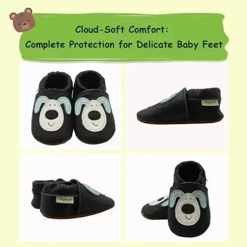 SAYOYO Baby Shoes Soft Leather Sole Infant Toddler Prewalker Shoes - 5