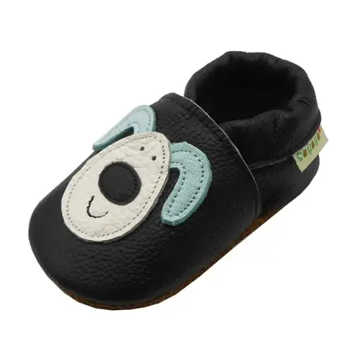 SAYOYO Soft Sole Leather Baby Boys Shoes Baby Girls Moccasins Toddler Slippers First Walking Crib Shoes 