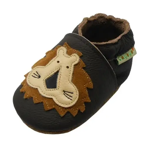 SAYOYO Baby Shoes Soft Leather Sole Infant Toddler Prewalker Shoes 