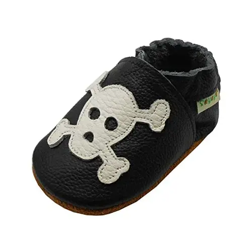 SAYOYO Baby Shoes Soft Leather Sole Infant Toddler Prewalker Shoes 