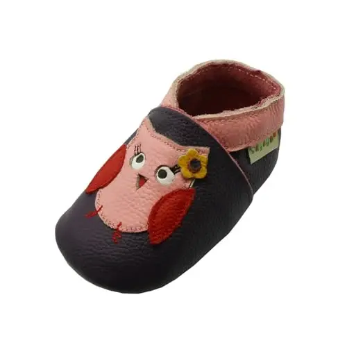 SAYOYO Soft Sole Leather Baby Boys Shoes Baby Girls Moccasins Toddler Slippers First Walking Crib Shoes - SAYOYO