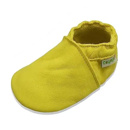 SAYOYO Baby Shoes Soft Leather Sole Infant Toddler Prewalker Shoes - SAYOYO