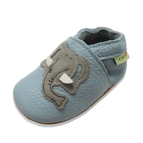 SAYOYO Baby Shoes Soft Leather Sole Infant Toddler Prewalker Shoes - SAYOYO