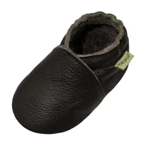 SAYOYO Baby Shoes Soft Leather Sole Infant Toddler Prewalker Shoes - 2