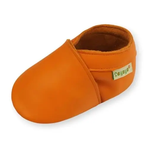 SAYOYO Baby Soft Sole Prewalkers Baby Toddler Shoes Leather Infant Shoes Dark Grey - 1