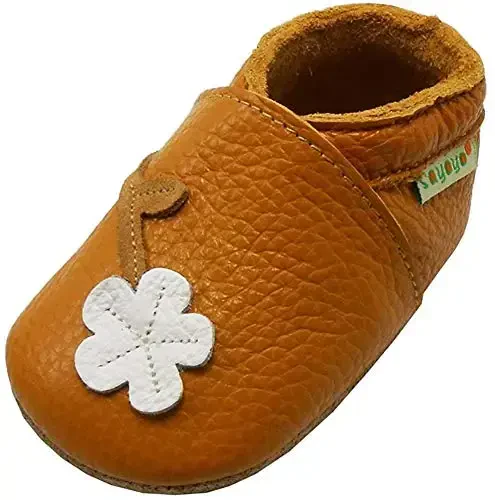 SAYOYO Soft Sole Leather Baby Boys Shoes Baby Girls Moccasins Toddler Slippers First Walking Crib Shoes - SAYOYO