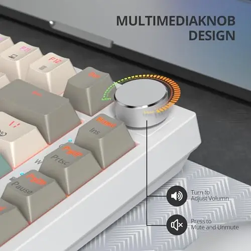 SbocKeeb 75 foizlik klaviatura Gasket-Mounted ovoz yutuvchi prokladkalar bilan, 82 tugmachali ixcham simli RGB mexanik oʻyin klaviaturasi Win uchun Hot-Swap Socket, 9009 - 5