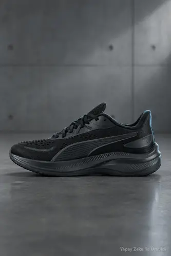 SC-1693 Siyah Unisexs Rahat Comfort Sneaker Günlük Casual Spor Ayakkabı - Siyah-3928 - 1