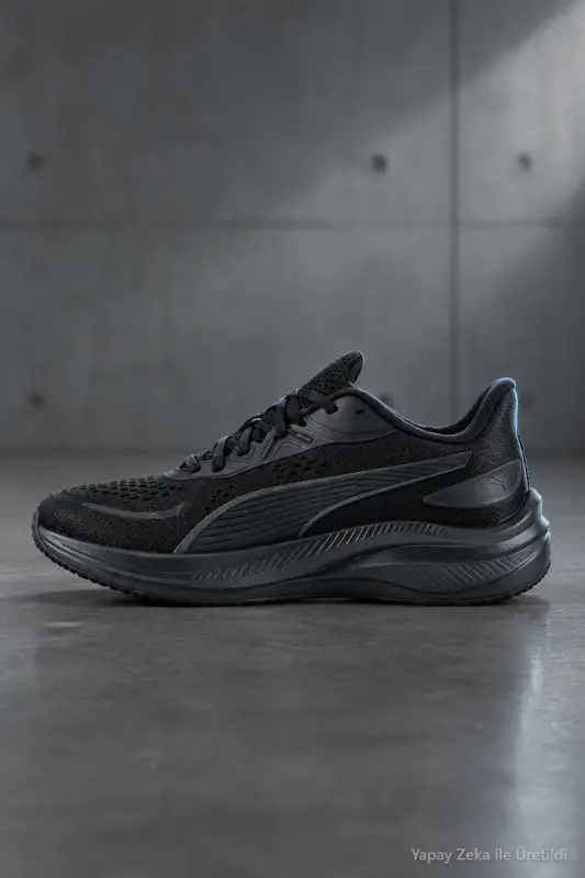 SC-1693 Siyah Unisexs Rahat Comfort Sneaker Günlük Casual Spor Ayakkabı - Siyah-3928 - 1