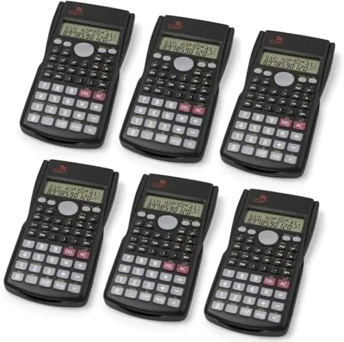 SC 216 Non Graphing Scientific Calculator for School by Red Star Tec (6 Pack Bundle) - 1